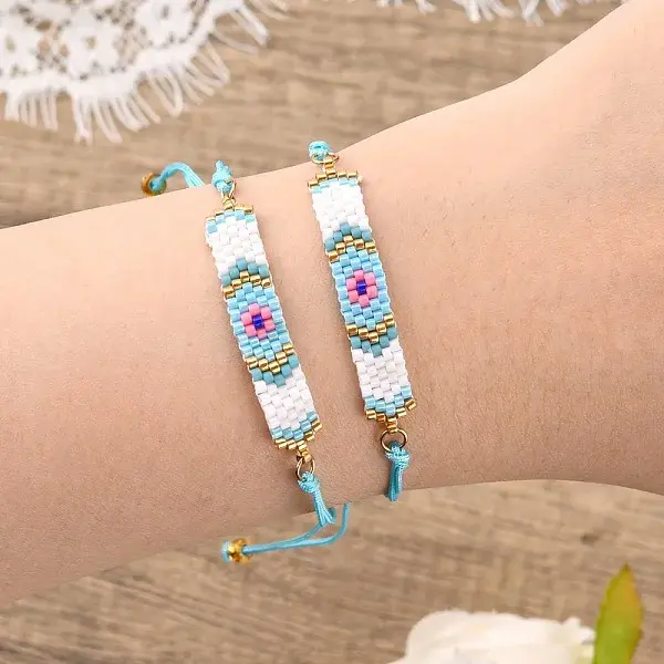 Glass Seed Braided Bead Bracelet