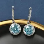 925 Sterling Silver Micro Pave Cubic Zirconia Hoop Earrings
