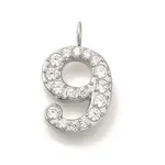 304 Stainless Steel Micro Pave Cubic Zirconia Pendants