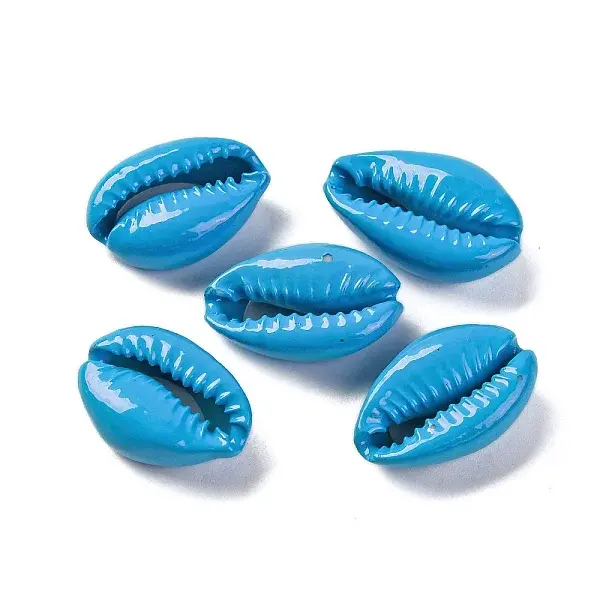 Baking Paint Cowrie Shell Beads