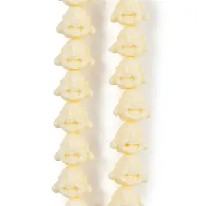 Synthetic Coral Carved Beads Strands