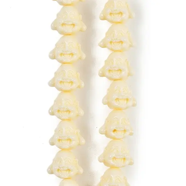 Synthetic Coral Carved Beads Strands