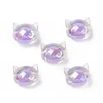 UV Plating Rainbow Iridescent Acrylic Beads