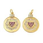 Rack Plating Brass Micro Pave Cubic Zirconia Pendants