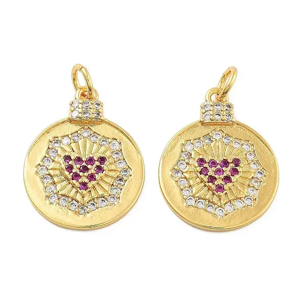 Rack Plating Brass Micro Pave Cubic Zirconia Pendants