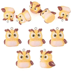 5Pcs Opaque Resin Pendants