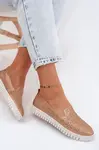 Dámská perforovaná slip-on obuv Champagne