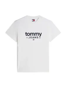 Tommy Jeans Tričko  tmavomodrá / biela