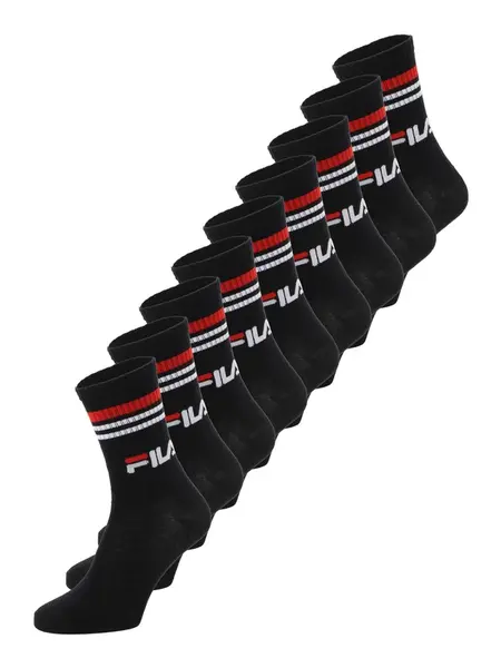 FILA Ponožky  čerešňová / čierna / biela