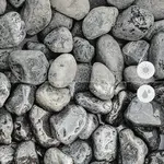 Mramor oblázky - černé  40-60 mm, 25 kg