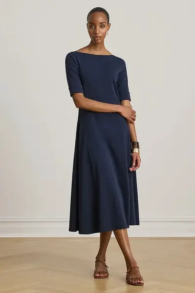 Lauren Ralph Lauren rozšířené šaty s bavlnou