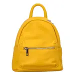 Dámský kožený batůžek žlutý - ItalY Fellas