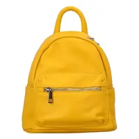 Dámský kožený batůžek žlutý - ItalY Fellas
