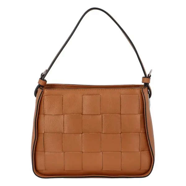 Dámská kožená kabelka přes rameno koňaková - Delami Vera Pelle Demeris