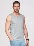 Pánske bavlnené tielko BASIC - šedý melír