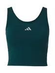 ADIDAS PERFORMANCE Športový top 'Studio All Me'  tmavozelená / biela