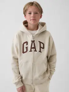 GAP Chlapecká mikina na zip s logem