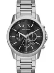 ARMANI EXCHANGE Analógové hodinky  čierna / strieborná