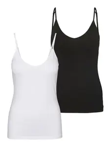 Vero Moda Tall Top 'MAXI'  čierna / biela