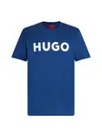 HUGO Tričko 'Dulivio'  modrá / biela