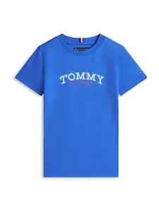 TOMMY HILFIGER Tričko  azúrová / červená / biela
