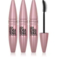 MAYBELLINE NEW YORK Lash Sensational prodlužující řasenka pro plné řasy odstín 01 - Very Black 3x9.5 ml