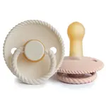 FRIGG Rope Size 2:6-18 months dudlík Blush/Cream 2 ks