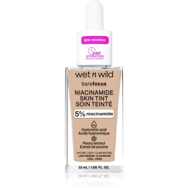 Wet n Wild BareFocus Niacinamide Skin Tint lehký hydratační make-up odstín Natural Light (Cool) 32 ml