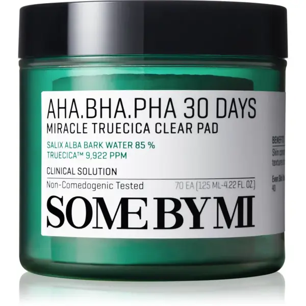 Some By Mi AHA∙BHA∙PHA 30 Days Miracle Truecica Clear Pad čisticí tampónky pro problematickou pleť, akné 70 ks