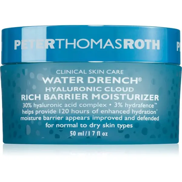 Peter Thomas Roth Water Drench Hyaluronic Cloud Rich Barrier Moisturizer bohatý hydratační krém pro obnovu kožní bariéry 50 ml