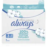 Always Cotton Protection Night vložky bez parfemace 8 ks