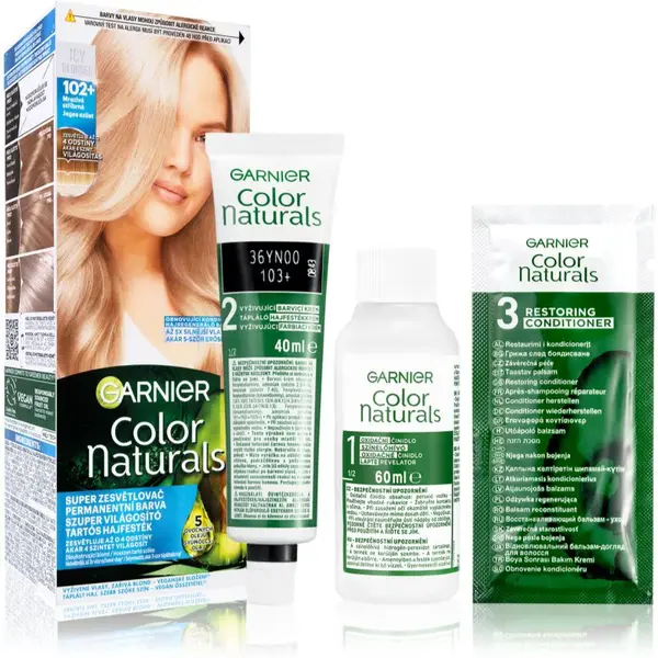 Garnier Color Naturals Creme barva na vlasy odstín 102+ Frosty Silver 1 ks