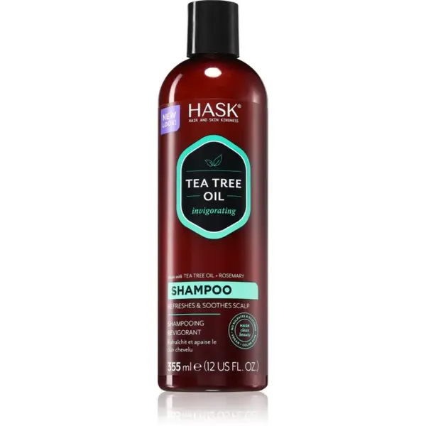 HASK Tea Tree Oil & Rosemary osvěžující šampon pro suchou a svědící pokožku hlavy 355 ml