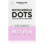 breakout + aid Microneedle Dots lokální péče s mikrojehličkami na tmavé skvrny po akné 9 ks