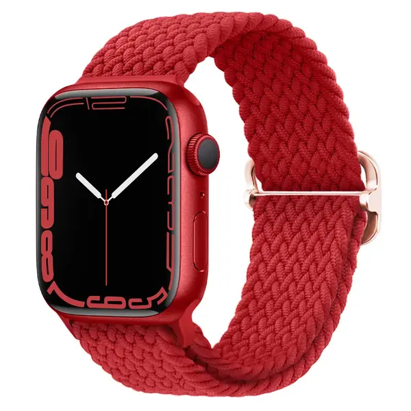 BStrap Elastic Nylon remienok na Apple Watch 42/44/45mm, red