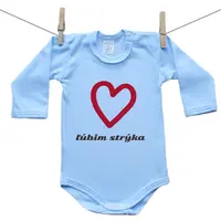 Boodyy Body s dlhým rukávom (modré) Ľúbim strýka 80 (9-12 mesiacov)