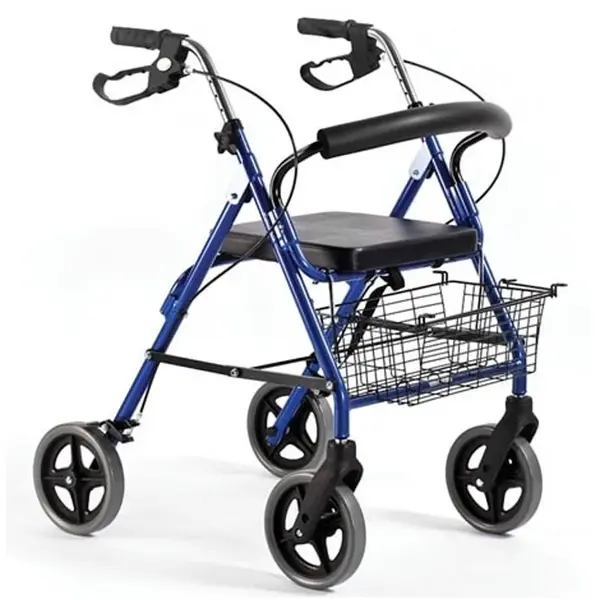 Chodítko pre seniorov štvorkolesové hliníkové TGR-R RA 882 - Červená