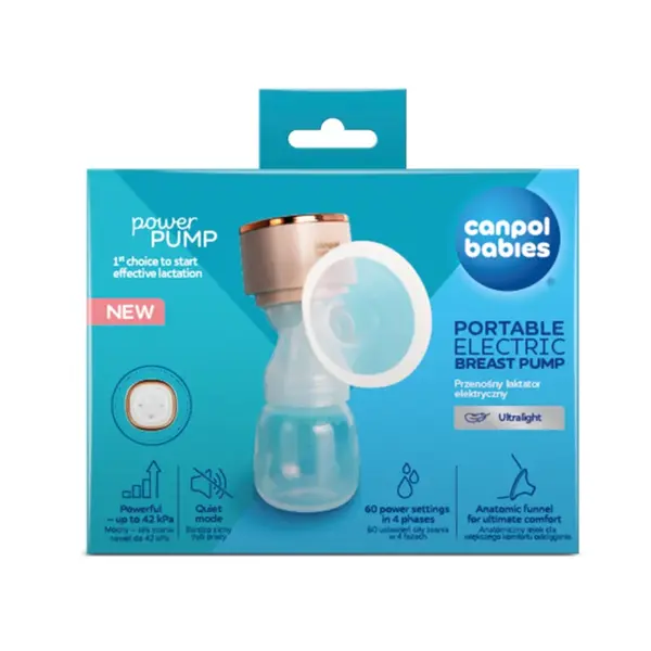 Canpol babies Prenosná elektrická odsávačka materského mlieka PowerPump