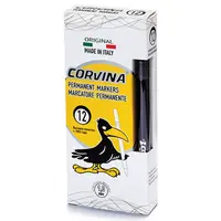 Corvina Permanentný popisovač 1 mm čierna 12 ks-CARIOCA