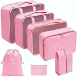 Livefy cestovný set organizérov LuxePack 7ks, ružový