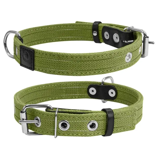 Bavlnený reflexný obojok dvojvrstvový, Obvod krku: dĺžka: 41-53 cm, širka: 25 mm