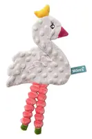 Roztomilý maznáčik/šustík LABUŤ - minky sivá