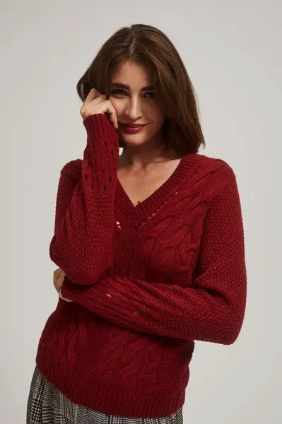 Marisse Sweater With Openwork Sleeves