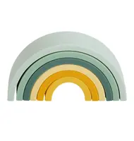 A Little Lovely Company - montessori stohovacia dúha - zelená a žltá