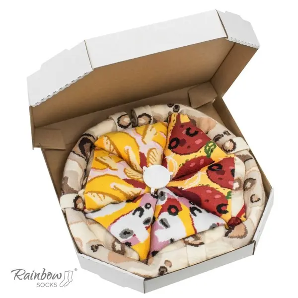 ZOOKSY/RAINBOW SOCKS Rainbow Socks Pizza 4 páry Havajská Pepperoni Capricciosa