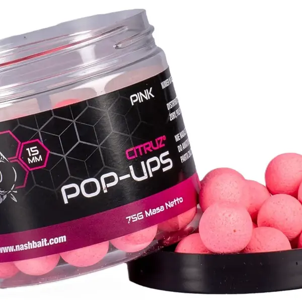 Nash plovoucí boilie pop ups citruz pink 75 g - 12 mm