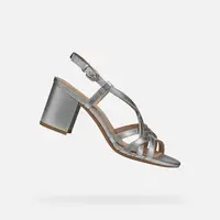 Silver women's sandals Geox Virnilisa 65 S - Women's