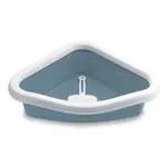 STEFANPLAST Sprint Corner 40x56x14cm rohová toaleta pre mačky biela/oceľovo modrá