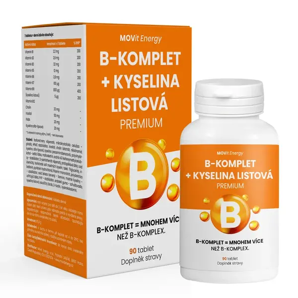 Movit B-komplet+kyselina Listová Premium 90 tablet