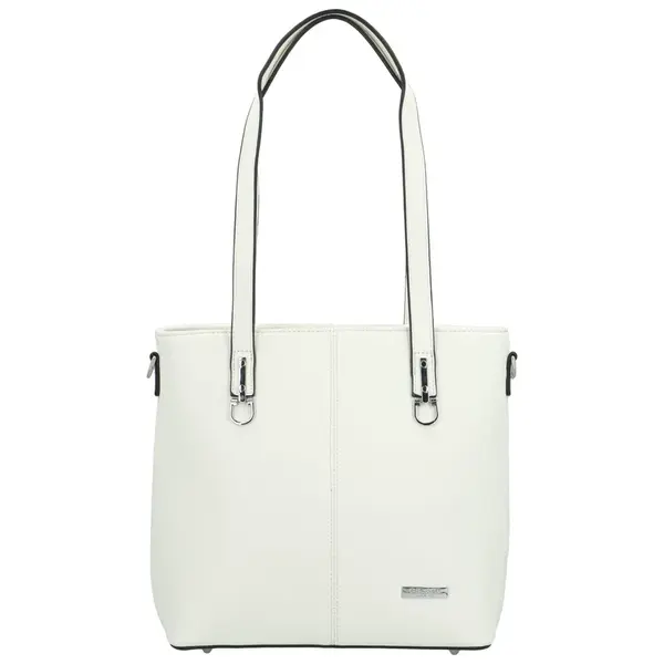 Luxusní dámská kabelka na rameno Delami Royal Class, bílá